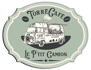 logo Torrécafé représentant un camion et des grains de café dans un cadre